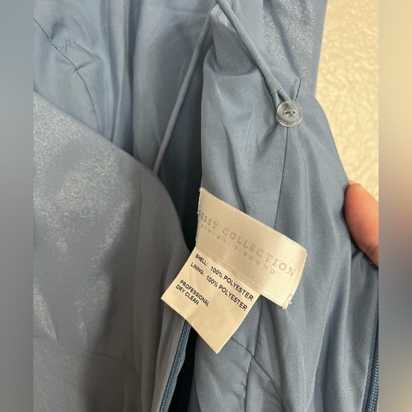 Nordstrom Dessy Collection Blue Shimmer Maxi Dress Gown - Picture 4 of 8